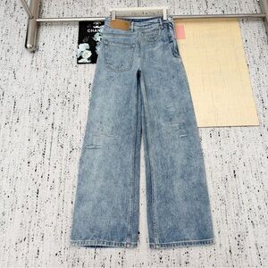 MM6 Reversed Distressed Denim Jeans